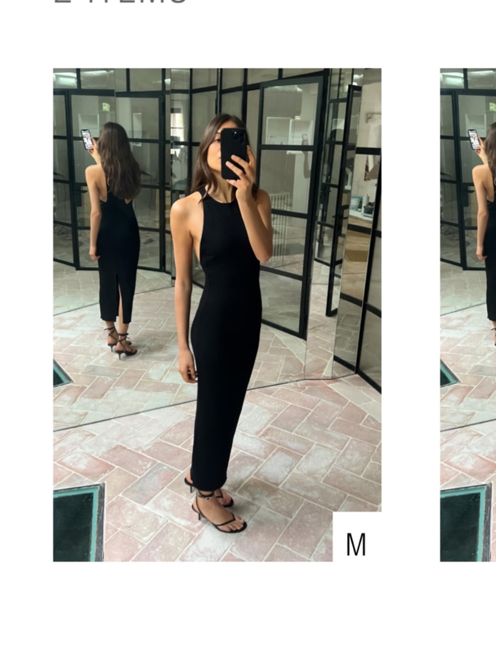 Zara Black Halter Maxi Dress